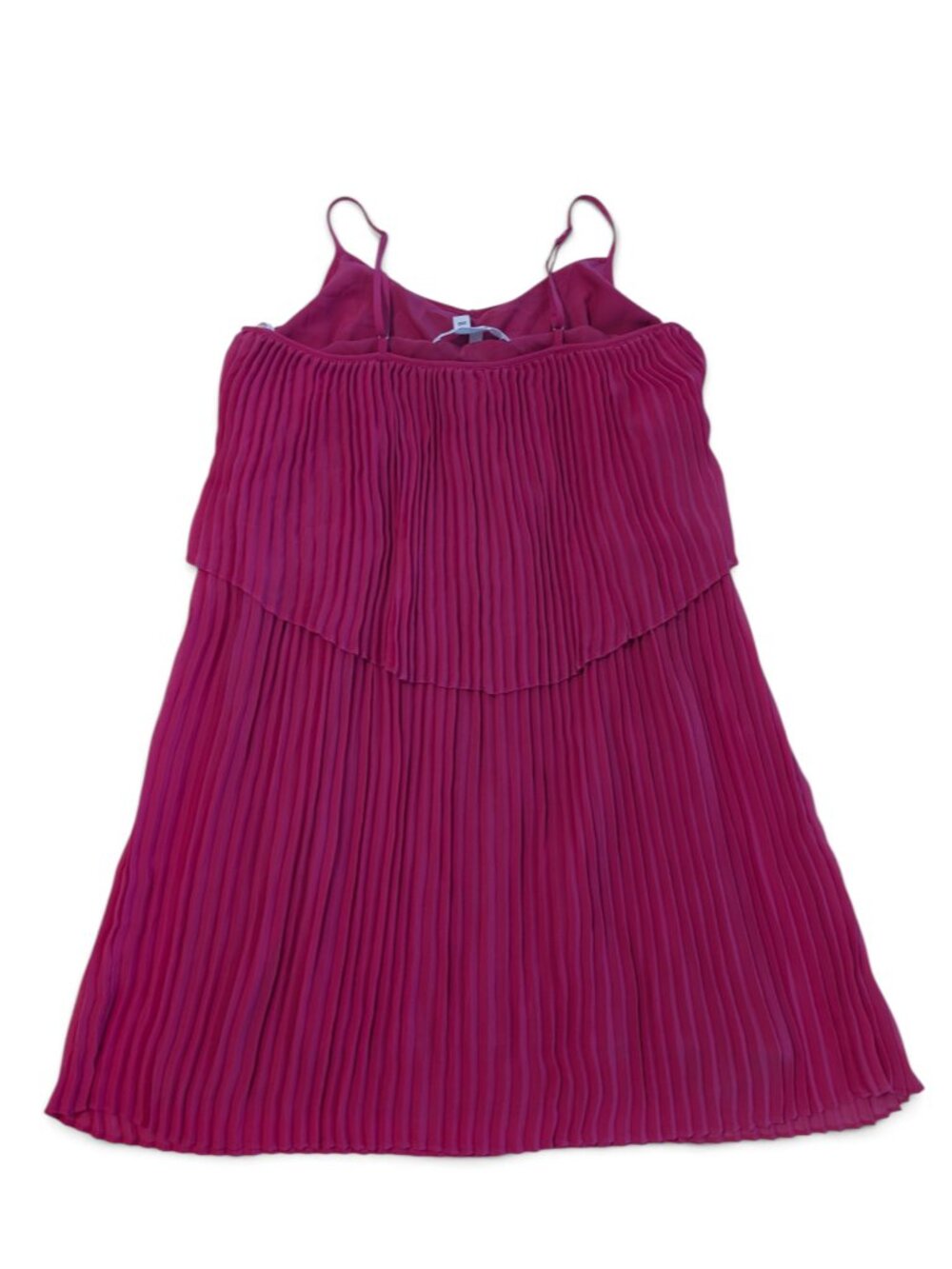 BCBG Pleated Tiered Cami Mini Dress Size XXS Magenta NWT - Picture 2 of 7